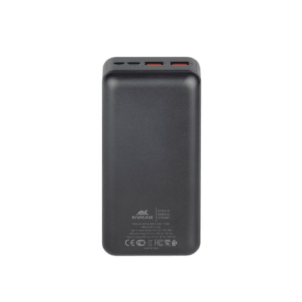 RIVACASE VA2103 QC / PD ZUNANJA BATERIJA POWERBANK 30.000 MAH 22,5W - ČRN