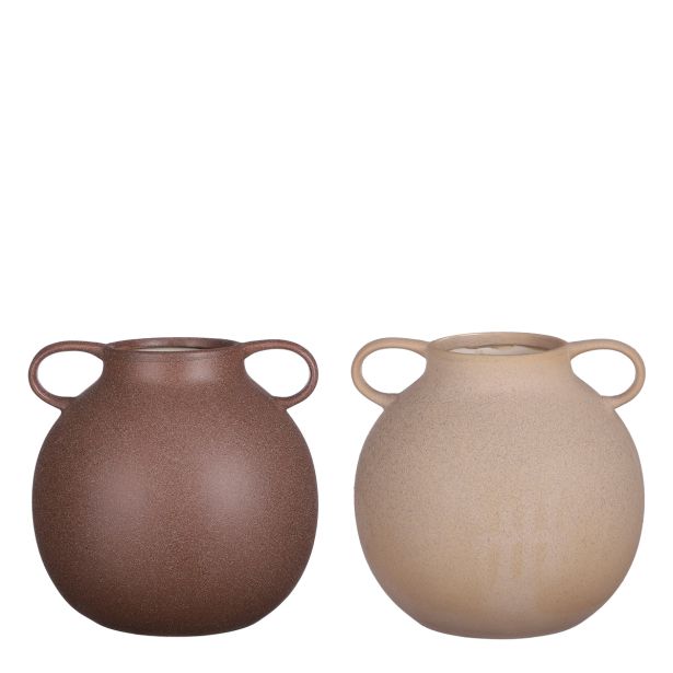 KERAMIČNA VAZA MICA RJAVA SORT 2 D20XŠ19.5XV19CM