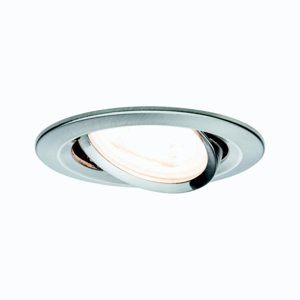 VGRADNI LED REFLEKTOR RL NOVA 1X6.5W GU10 3SDIM OKROG. BRUŠ.JEKLO/ALU GIB