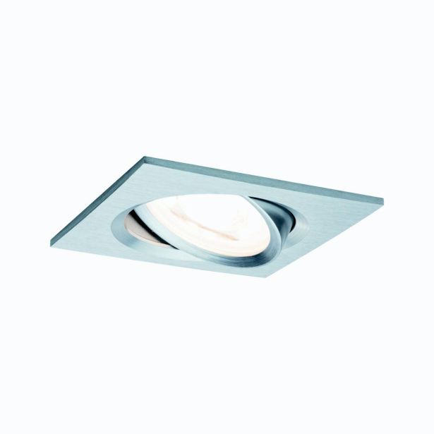 VGRADNI LED REFLEKTOR RL NOVA 1X6.5W GU10, GIB. KVADRATNA, ALU TU/ALU