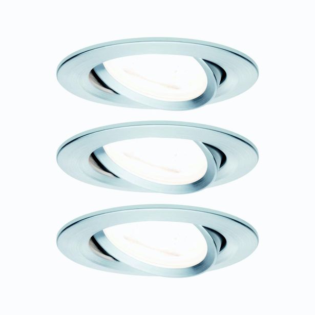 VGRADNI LED REFLEKTOR RL NOVA 3X6.5W GU10 3SDIM OKROGLA, ALU TU/ALU GIB