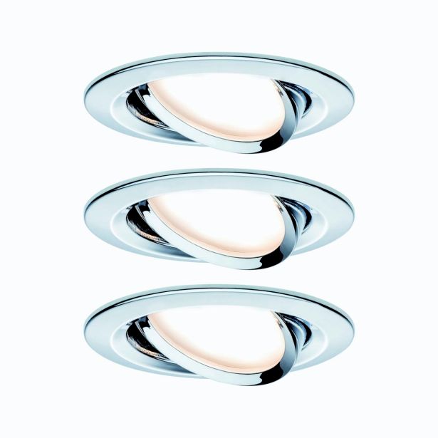 VGRADNI LED REFLEKTOR RL NOVA COIN 3X6.5W 3SDIM OKROGLA, KROM/ALU, GIB