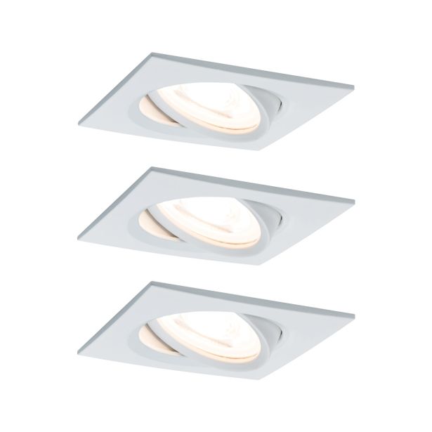 VGRADNI LED REFLEKTOR RL NOVA COIN 3X6.5W GIB. KVADRATNA, BELA MAT/ALU