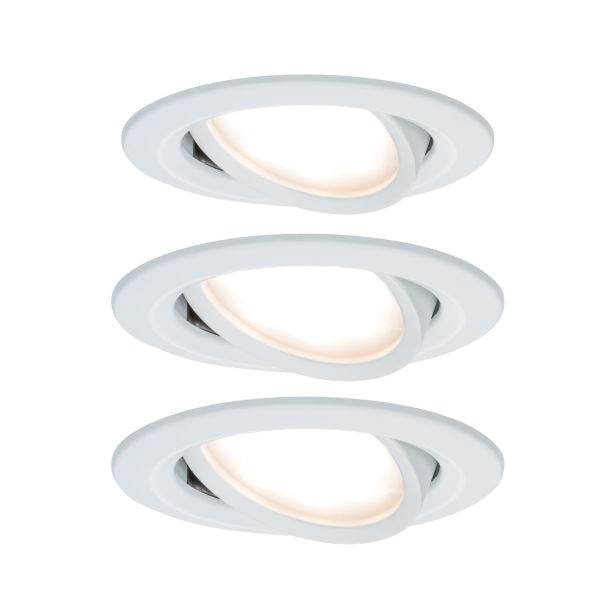 VGRADNI LED REFLEKTOR RL NOVA COIN 3X6.5W GIB. OKROGLA, BELA MAT/ALU