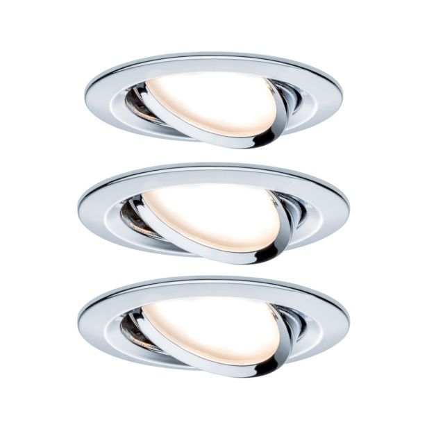 VGRADNI LED REFLEKTOR RL NOVA COIN 3X6.5W GIB. OKROGLA, KROM/ALU