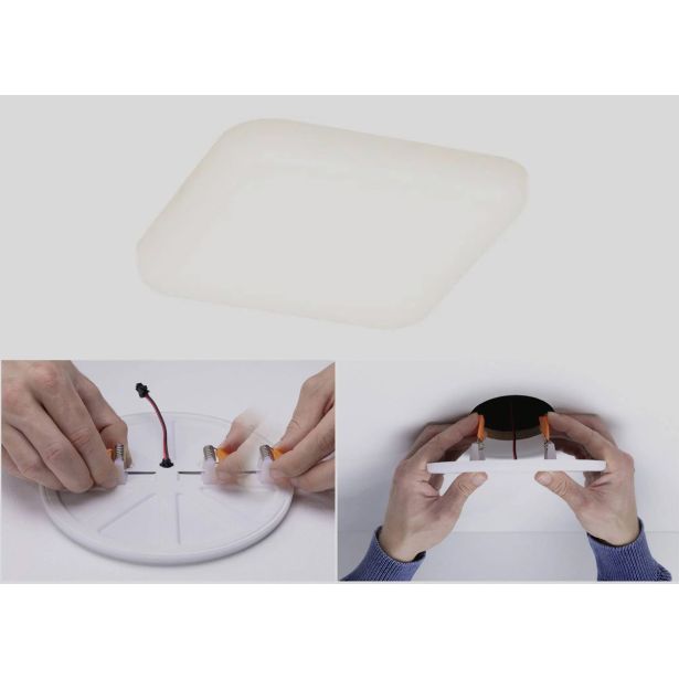 LED PANEL RL VELUNA 4.5W WW 75X75MM IP44