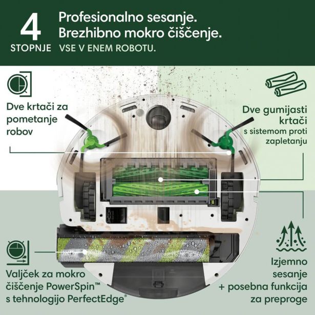 ROBOTSKI SESALNIK IROBOT MAX705 COMBO + AVTOWASH BEL