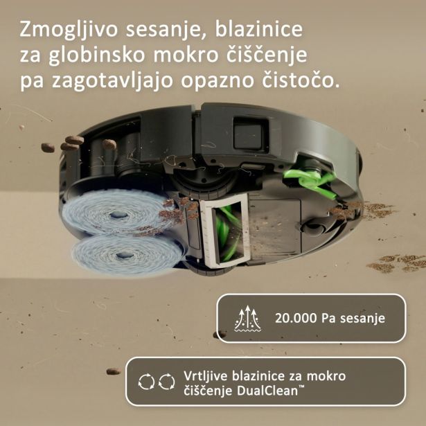 ROBOTSKI SESALNIK IROBOT PLUS 415 COMBO ROBOT AUTOWASH ČRN