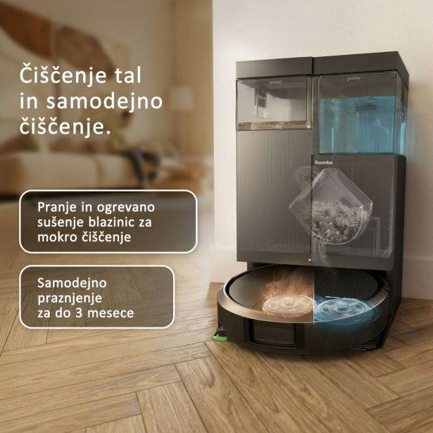 ROBOTSKI SESALNIK IROBOT PLUS 415 COMBO ROBOT AUTOWASH ČRN