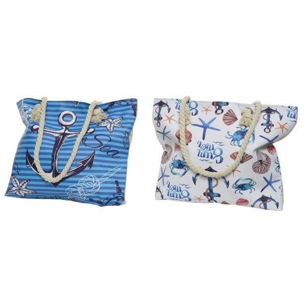 TORBA, NAHRBTNIK DECORIS ROČNA 10X48X33CM, SIDRO Z ZADRGO+ŽEP Z ZADRGO