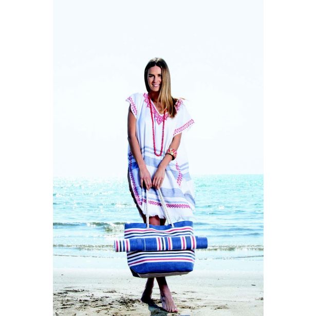 TORBA, NAHRBTNIK SORBETTO ROČNA CAPRI 61X53X20 CM Z ZADRGO + PODLOGA