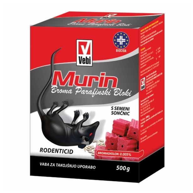 RODENTICID VEBI MURIN BROMA PARAFINSKI BLOKI 500G