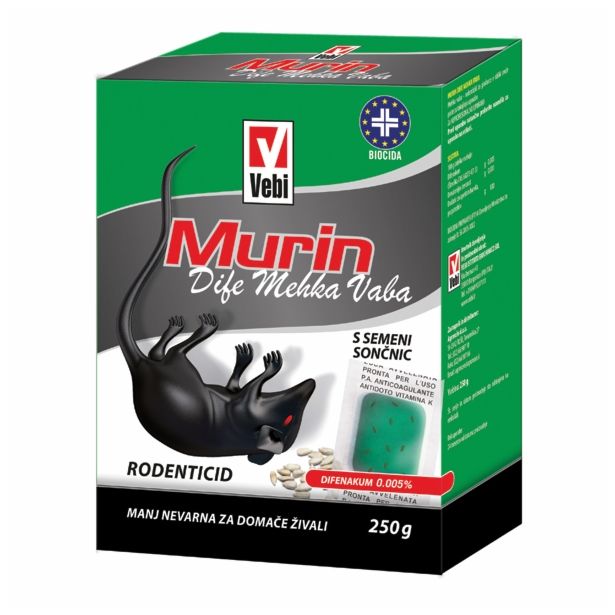 RODENTICID VEBI MURIN DIFE MEHKA VABA 250 G