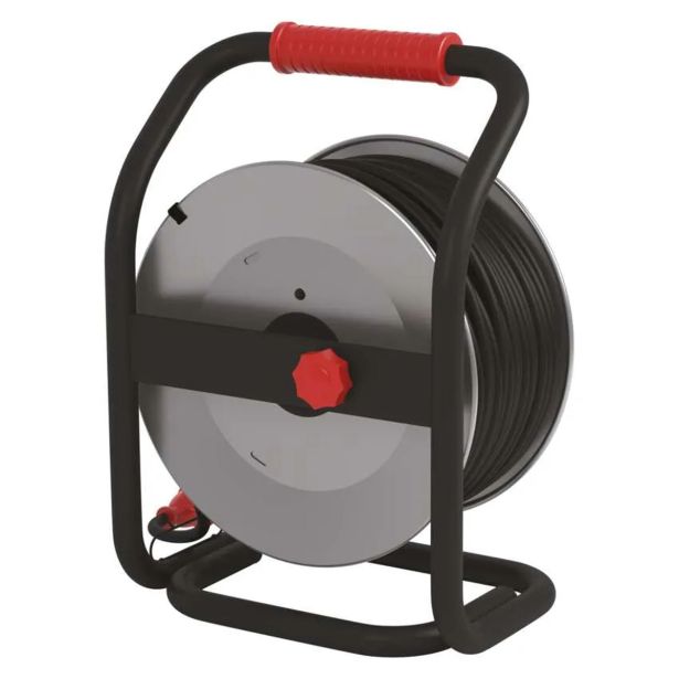 ROLETA - GUMI VODNIK EMOS ZUNANJA 50M 230V 4 VTIČNICE, ČRNA