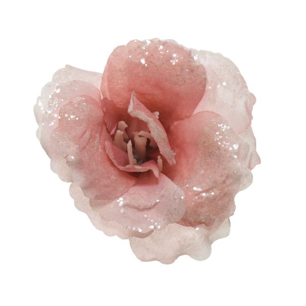OKRASEK ZA JELKO ROŽA ROZA 9.5 CM BLEŠČICE