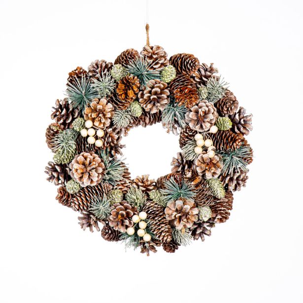 VENČEK GLOSSTYLE S STORŽI IN BLEŠČICAMI 34X34 CM