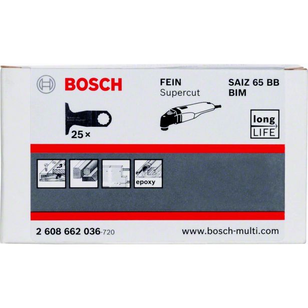 PRIBOR ZA VEČNAM. ORODJA BOSCH SAIZ 65 BB LES ŽEBLJI BIMETALNI POTOPNI LIST