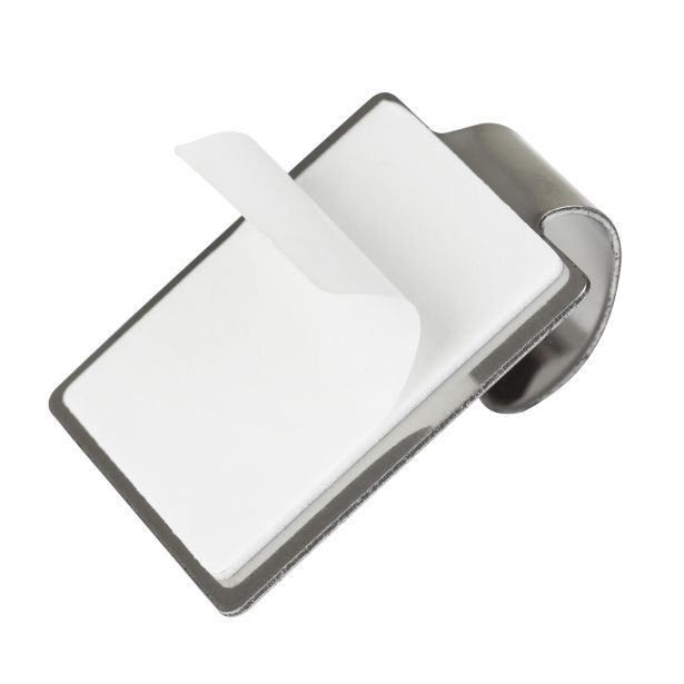 KOVINSKA OBEŠALNA KLJUKA WALTECO SAMOLEPILNA NERJAVNA PRAVOKOTNA