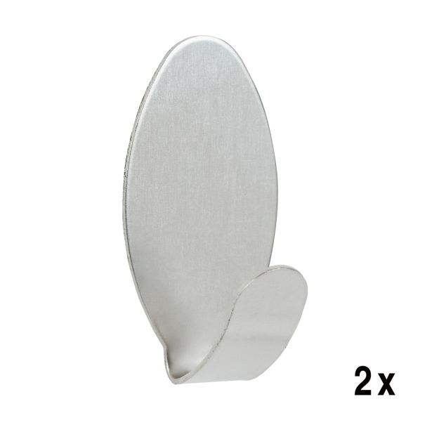 KOVINSKA OBEŠALNA KLJUKA WALTECO SAMOLEPILNA NERJAVNA ZAV=2KOS ELIPSA