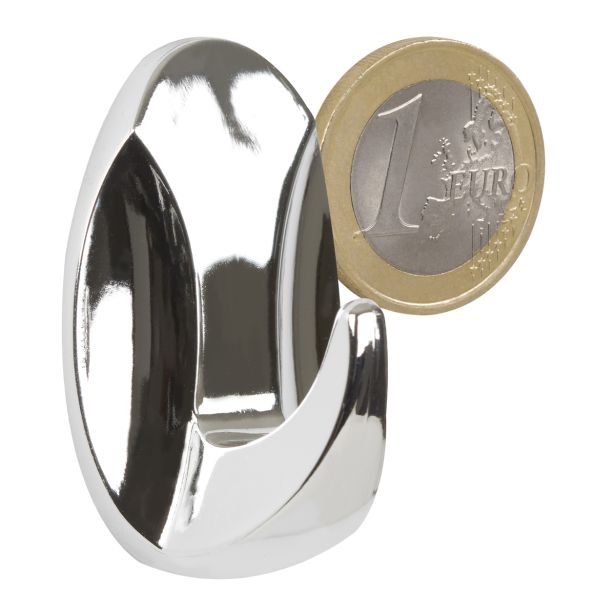 PVC OBEŠALNA KLJUKA WALTECO SAMOLEPILNA PVC KROMIRANA