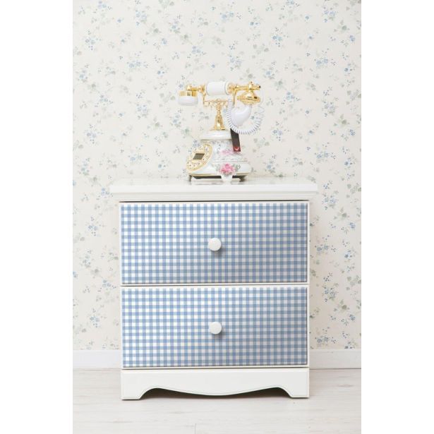 SAMOLEPILNA TAPETA D-C-FIX 45CMX2M VICHY MODRA F3460290