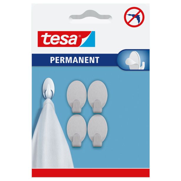 SAMOLEPILNI IZDELEK TESA PERMANENT KLJUKICA OVALNA XS KOVINSKA 4/1