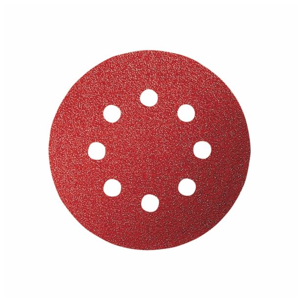 5-DELNI SET SAMOPRITRDILNIH BRUSNIH DISKOV BOSCH 125 MM K180 8 LUKENJ RUMENA BARVA ZA LES