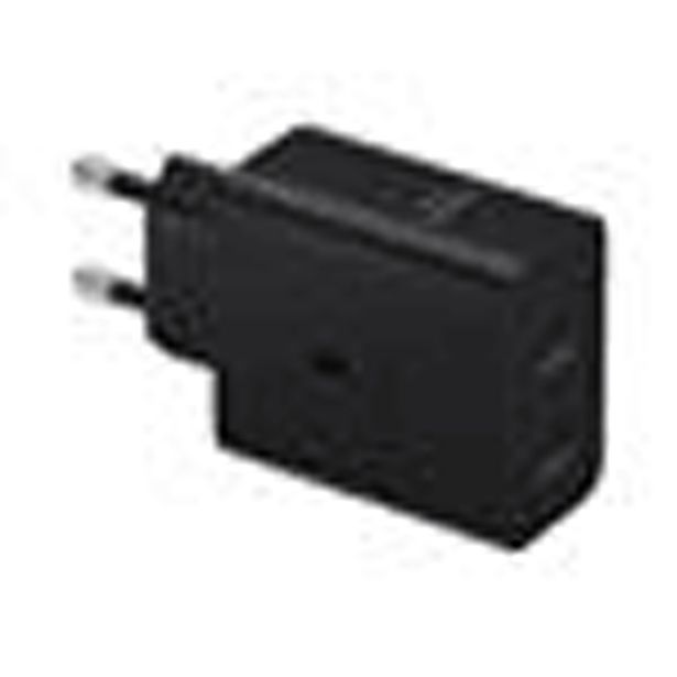 SAMSUNG DUAL USB-C HIŠNI POLNILEC 220V EP-T5020BE QC 50W + KABEL EP-DX510 TYPE C - ČRN (EU BLISTER)