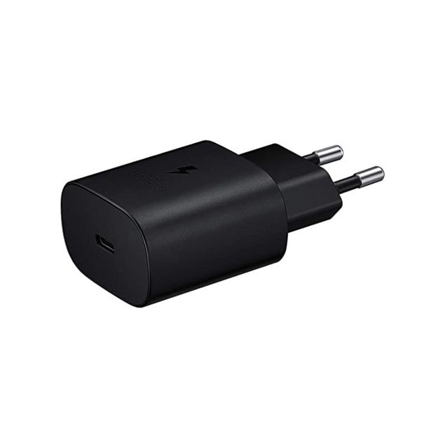 SAMSUNG HIŠNI POLNILEC EP-TA800XBE SUPER FAST CHARGE (TYPE C) IN PODATKOVNI KABEL EP-DA905BBE (TYPE C - TYPE C) - ČRN (BULK)