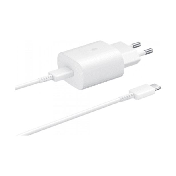 SAMSUNG HIŠNI POLNILEC SUPER FAST CHARGE EP-TA845EWE 45W + KABEL EP-DW767JWE TYPE C BEL - ORIGINAL (BULK)
