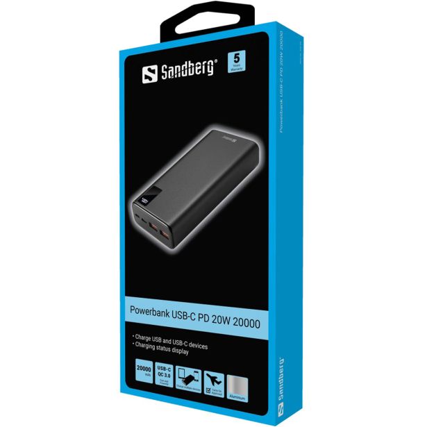 SANDBERG BATERIJA POWERBANK 20.000 20W