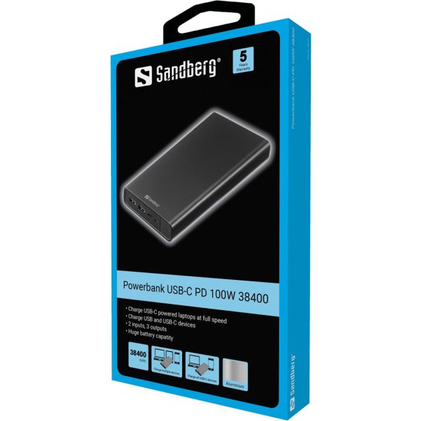 SANDBERG BATERIJA POWERBANK 38.400 100W