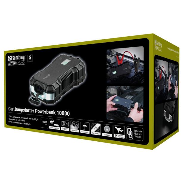 SANDBERG BATERIJA POWERBANK IN AVTOMOBILSKI KABLI 10.000, 18W
