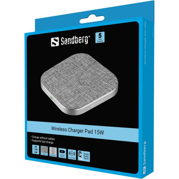 SANDBERG BREZŽIČNI POLNILNIK 15W