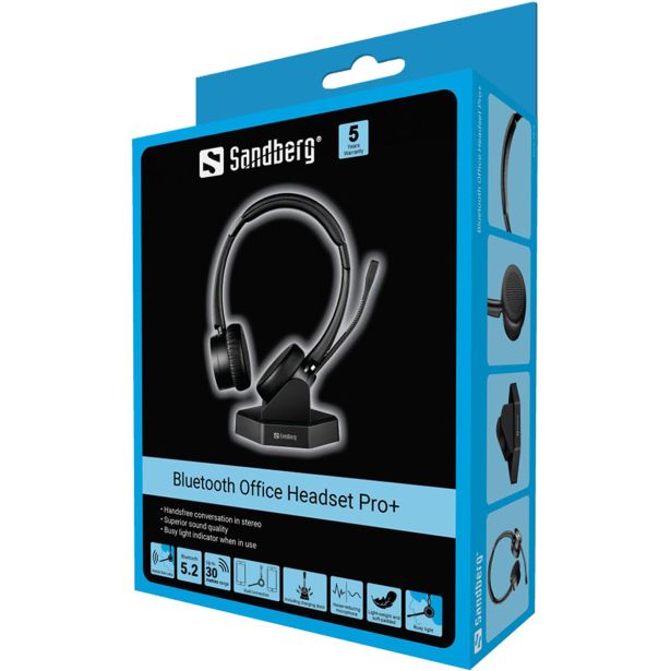SANDBERG SLUŠALKE BT OFFICE HEADSET PRO+