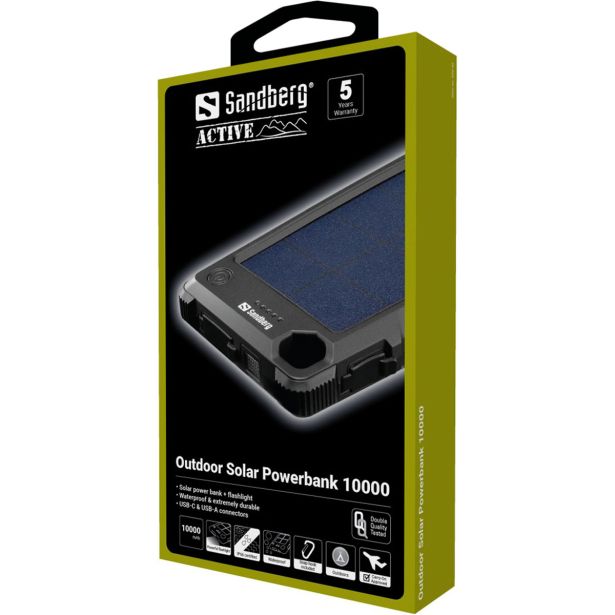 SANDBERG SOLARNA BATERIJA POWERBANK 10.000 OUTDOOR, 20W