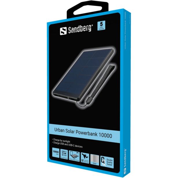 SANDBERG SOLARNA BATERIJA POWERBANK 10.000 URBAN, 18W