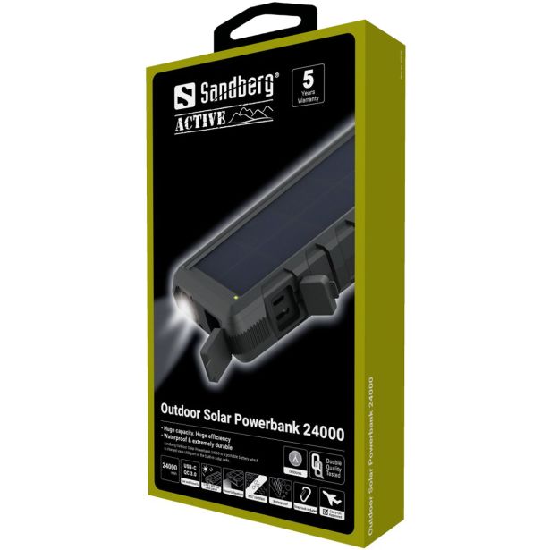 SANDBERG SOLARNA BATERIJA POWERBANK 24.000 OUTDOOR, 20W
