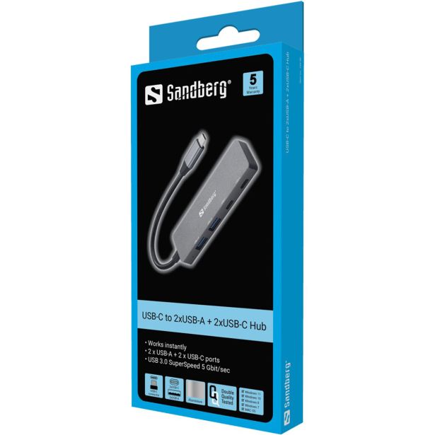 USB RAZDELILEC (HUB) SANDBERG SB13650 HUB / DOCK