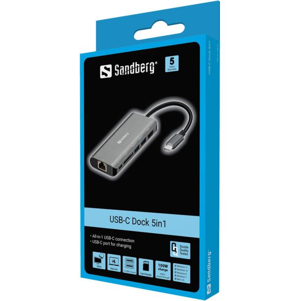 USB RAZDELILEC (HUB) SANDBERG SB13618 HUB / DOCK