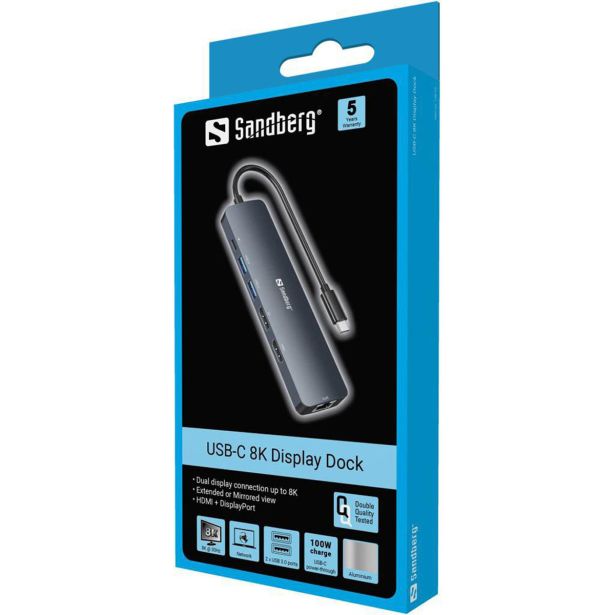 USB RAZDELILEC (HUB) SANDBERG SB13643 HUB / DOCK