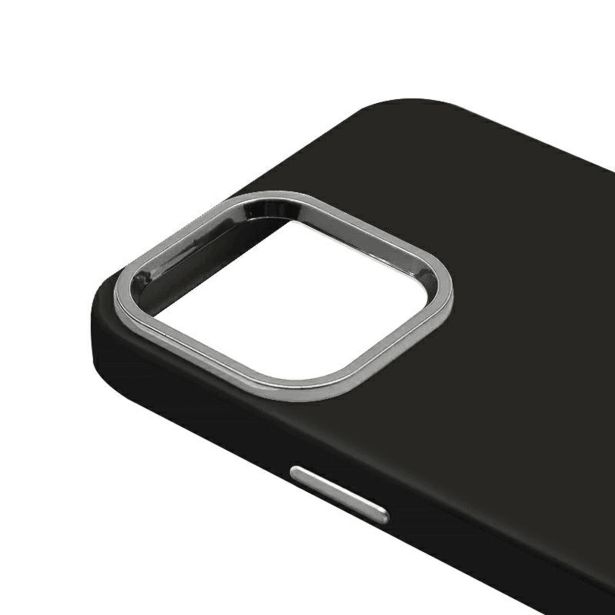 SATIN SILIKONSKI OVITEK ZA IPHONE 16 PLUS - ČRN