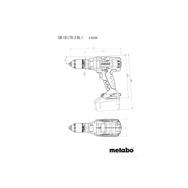 AKUMUL. UDARNI VRTALNIK METABO SB 18 LTX-3 BL I