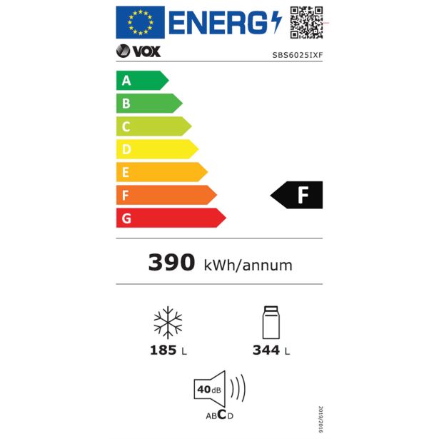 AMERIŠKI HLADILNIK VOX SBS6025IXF