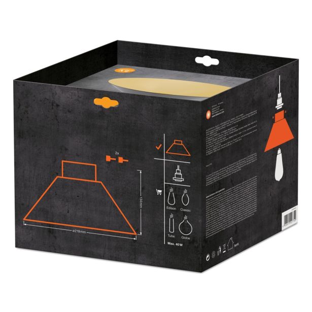 NADGRADNA STROP. SVETILKA LEDVANCE ŠČITNIK CONE ČRN/ZLAT