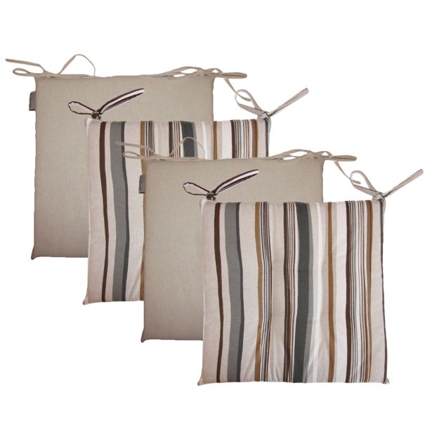 SEDEŽNA BLAZINA OLIBO 40X40 CM 4/1 RJAVE ČRTE