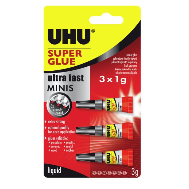 SEKUNDNO LEPILO UHU SUPER MINIS 3X1G