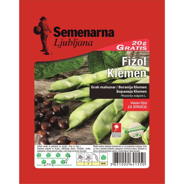 STROČNICA SEMENARNA FIŽOL KLEMEN 100+20G GRATIS