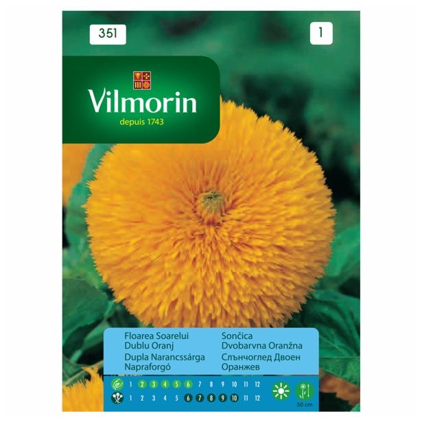 SONČNICA VILMORIN DVOBARVNA ORANŽNA