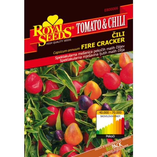 SEMENA ROYAL SEEDS ČILI FIRE CRACKER TC 66